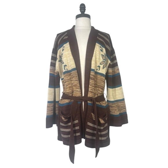 Vintage Sweaters - Monarch Knits vintage open belted cardigan